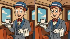 Hjärngympa: Hitta alla skillnader i bilden med butlern på 23 sekunder