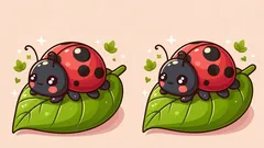 Uppmärksamhetstest: Hitta 3 skillnader i bilden med nyckelpigan på 29 sekunder